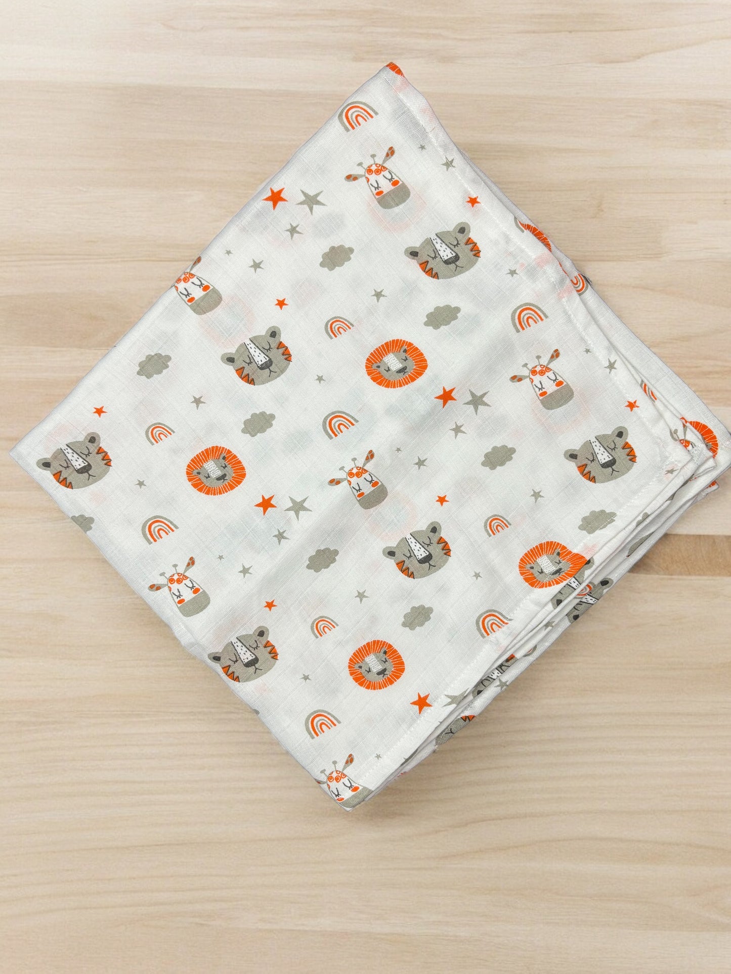 Muslin Swaddle Orange Lion