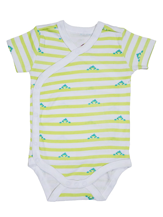 White green stripes onesie