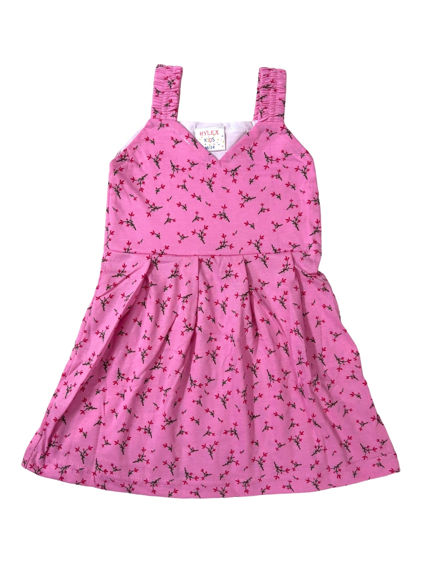 Cotton Belt Frocks - Pink branch brown