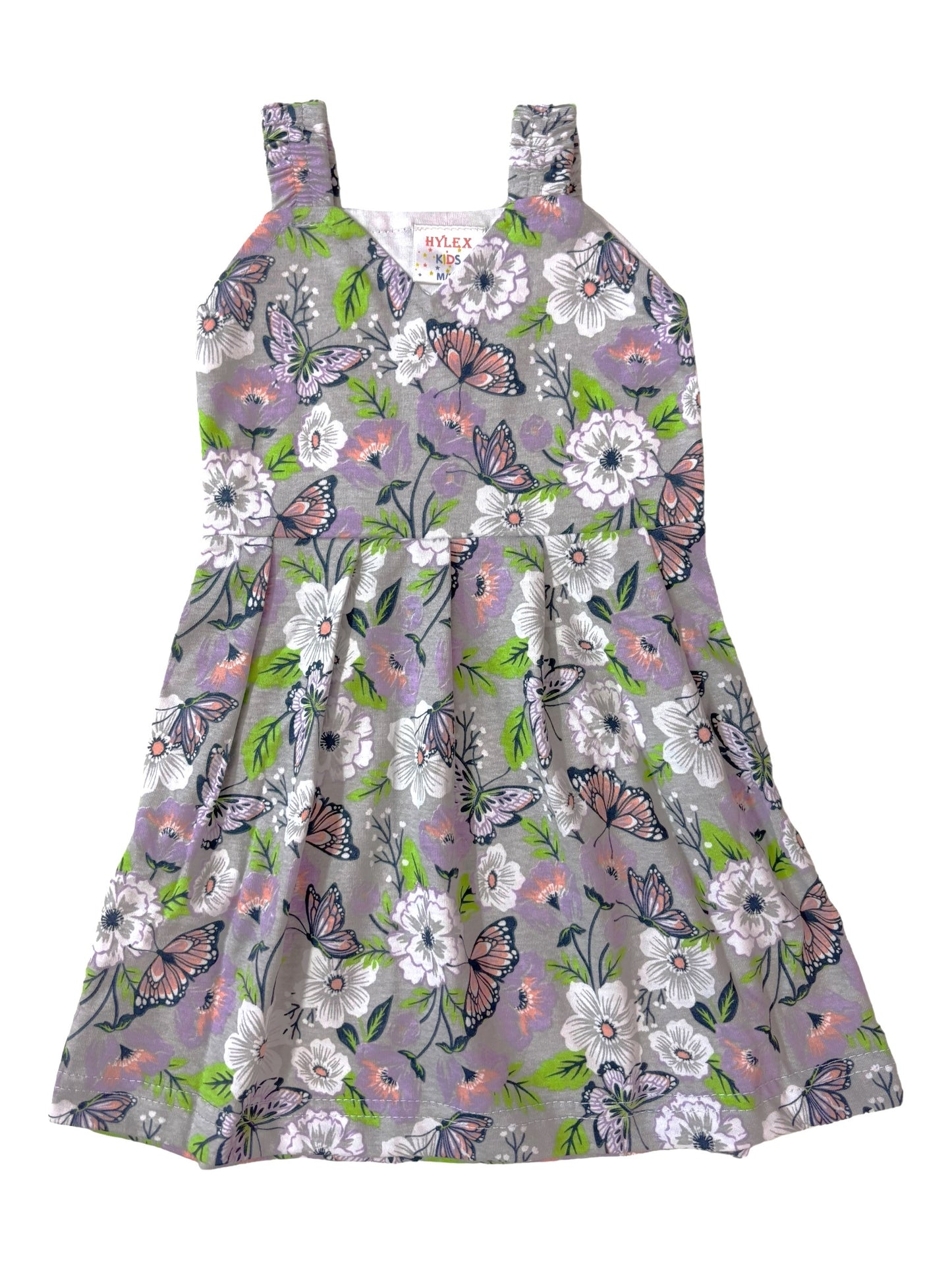 Cotton Belt Frocks -Gray Butterfly