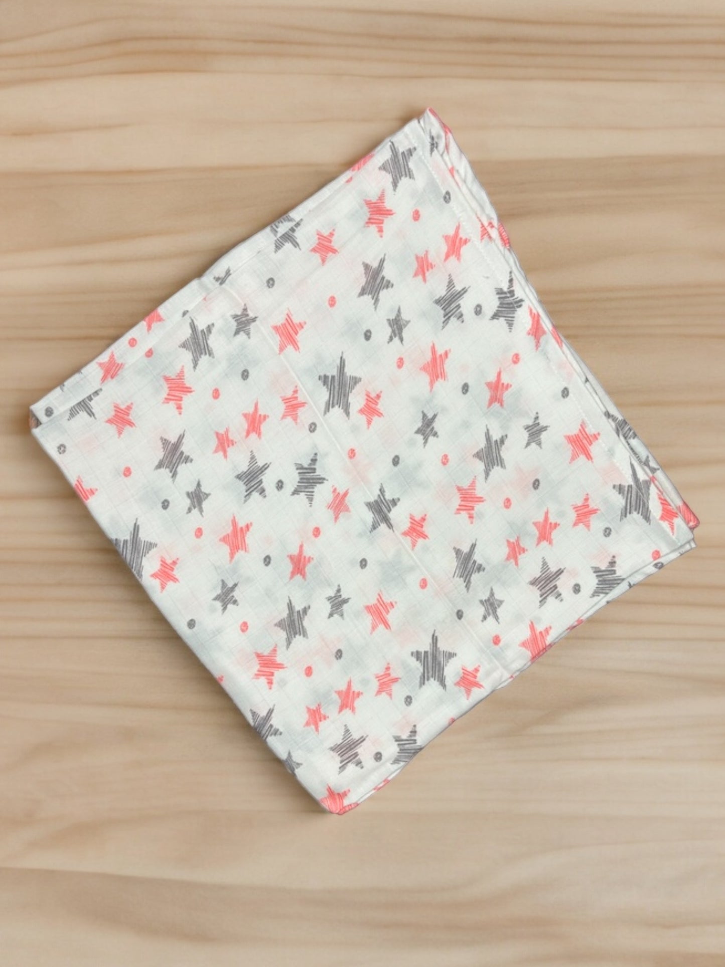 Muslin Swaddle Pink Star