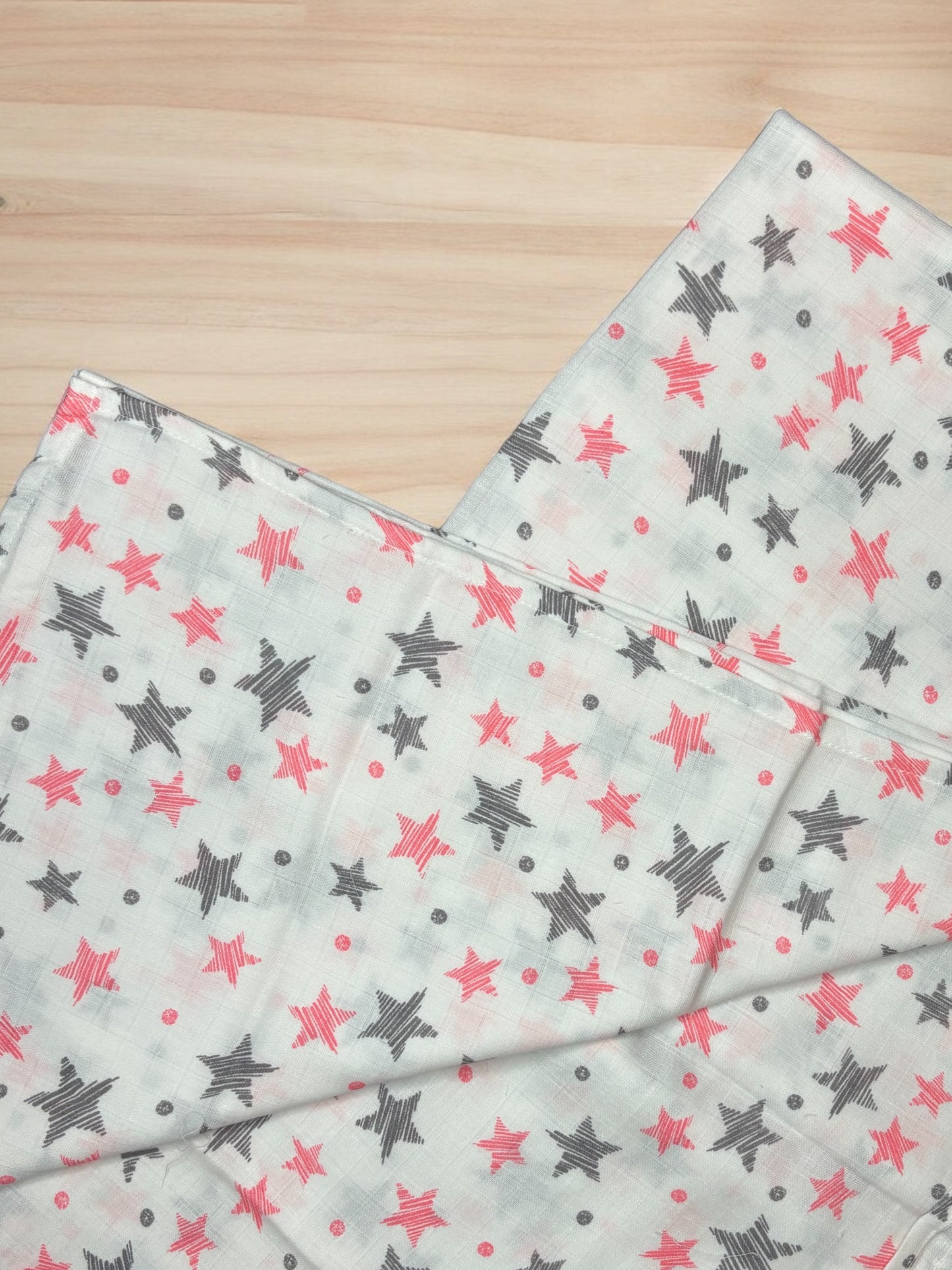 Muslin Swaddle Pink Star