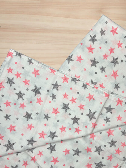 Muslin Swaddle Pink Star