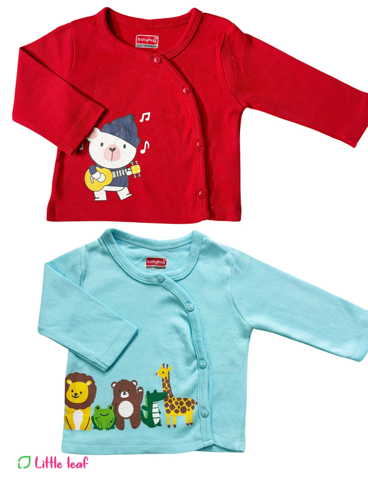 Blue Red Cotton Jabla full Sleeve Combo Pack of 2