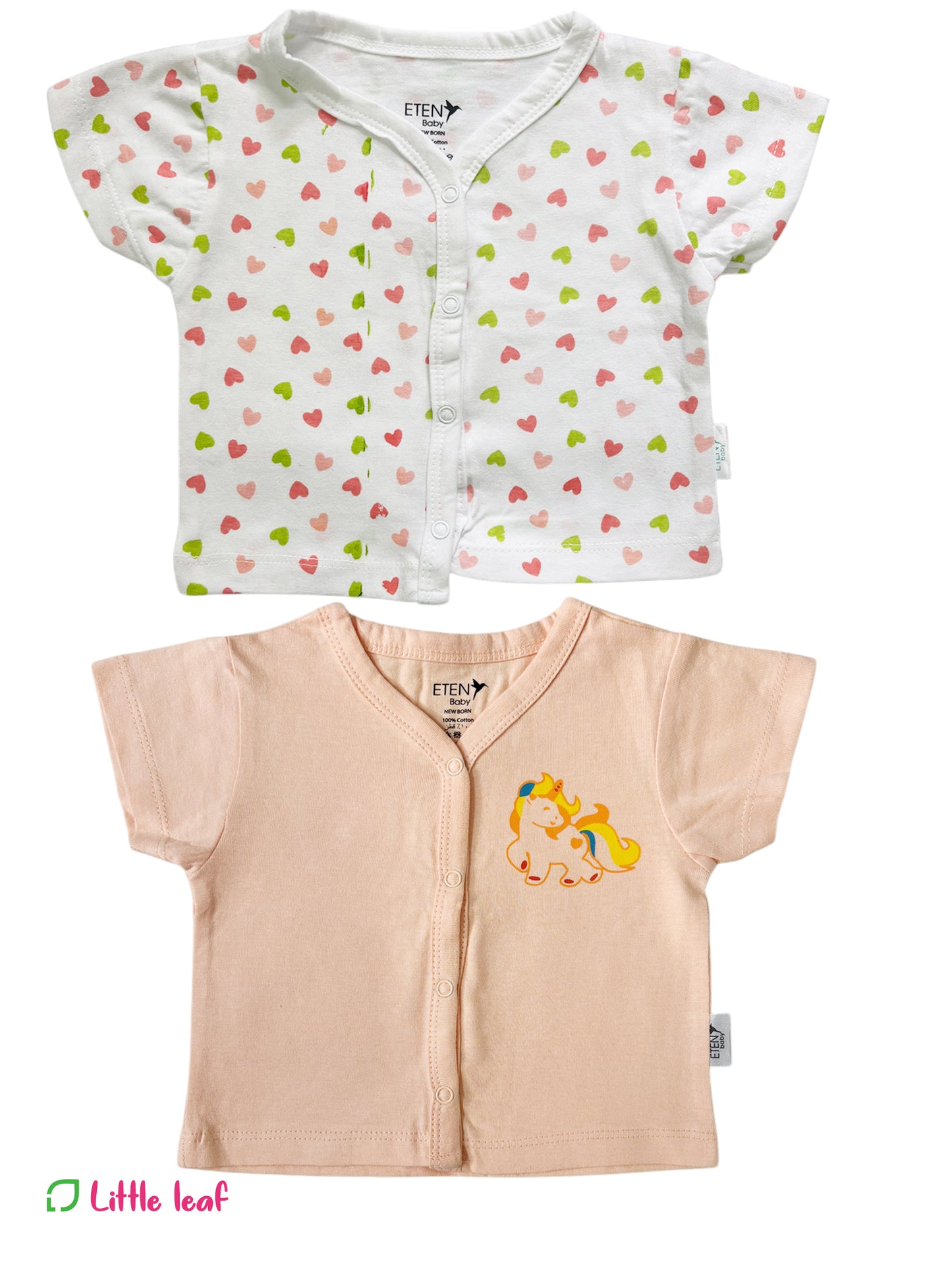 Heart Sandal  Cotton Jabla Half Sleeve Combo Pack of 2