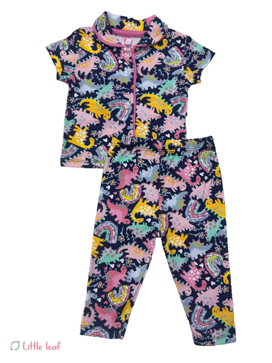 Summer Cotton Night Suites Multi Dino