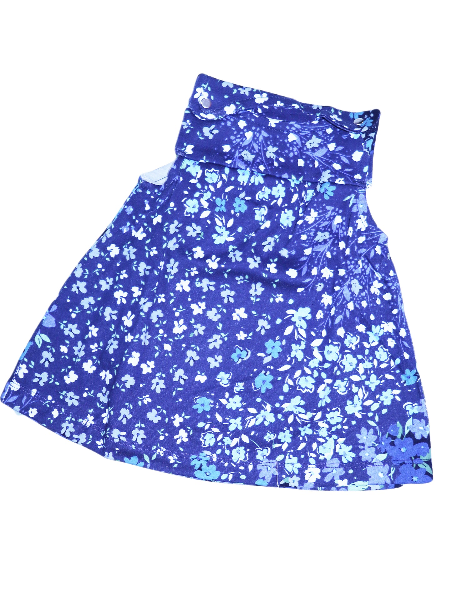 Dark Blue Floral Interlock Frocks with Inner