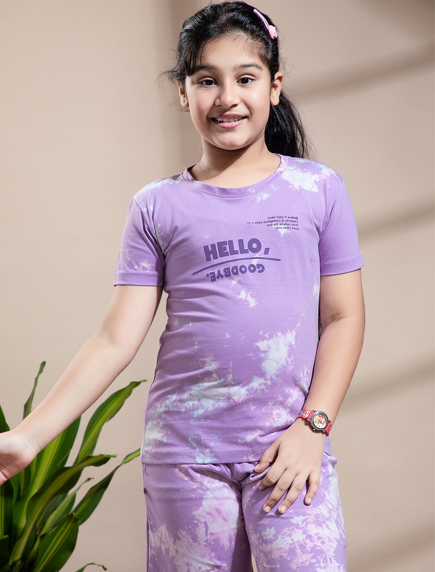 Unisex Tie Dye Cotton Bermuda Sets - Violet Hello