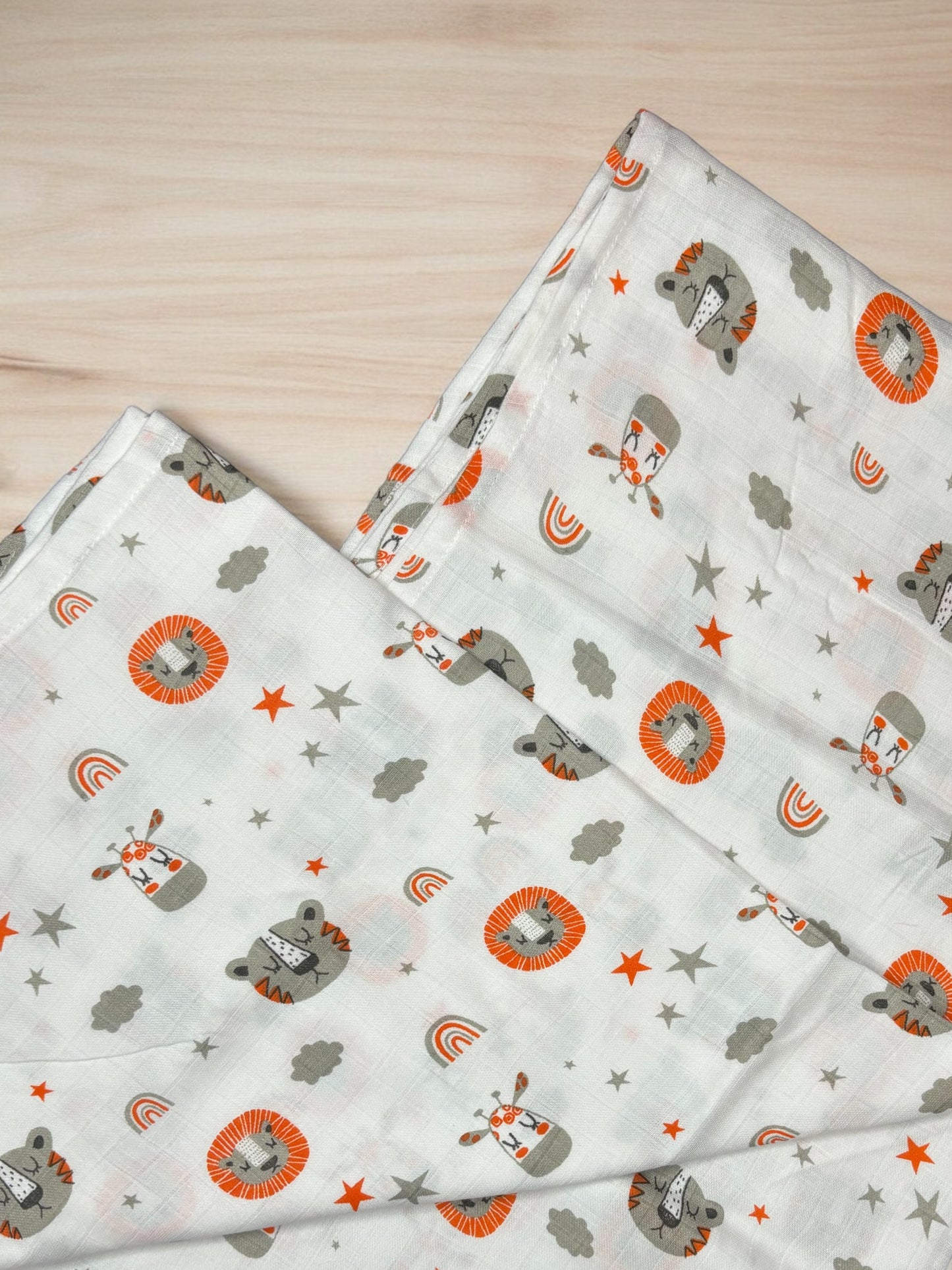 Muslin Swaddle Orange Lion