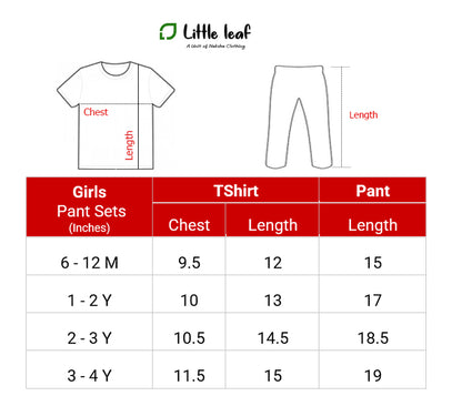 Girls Pant Sets- White Dino