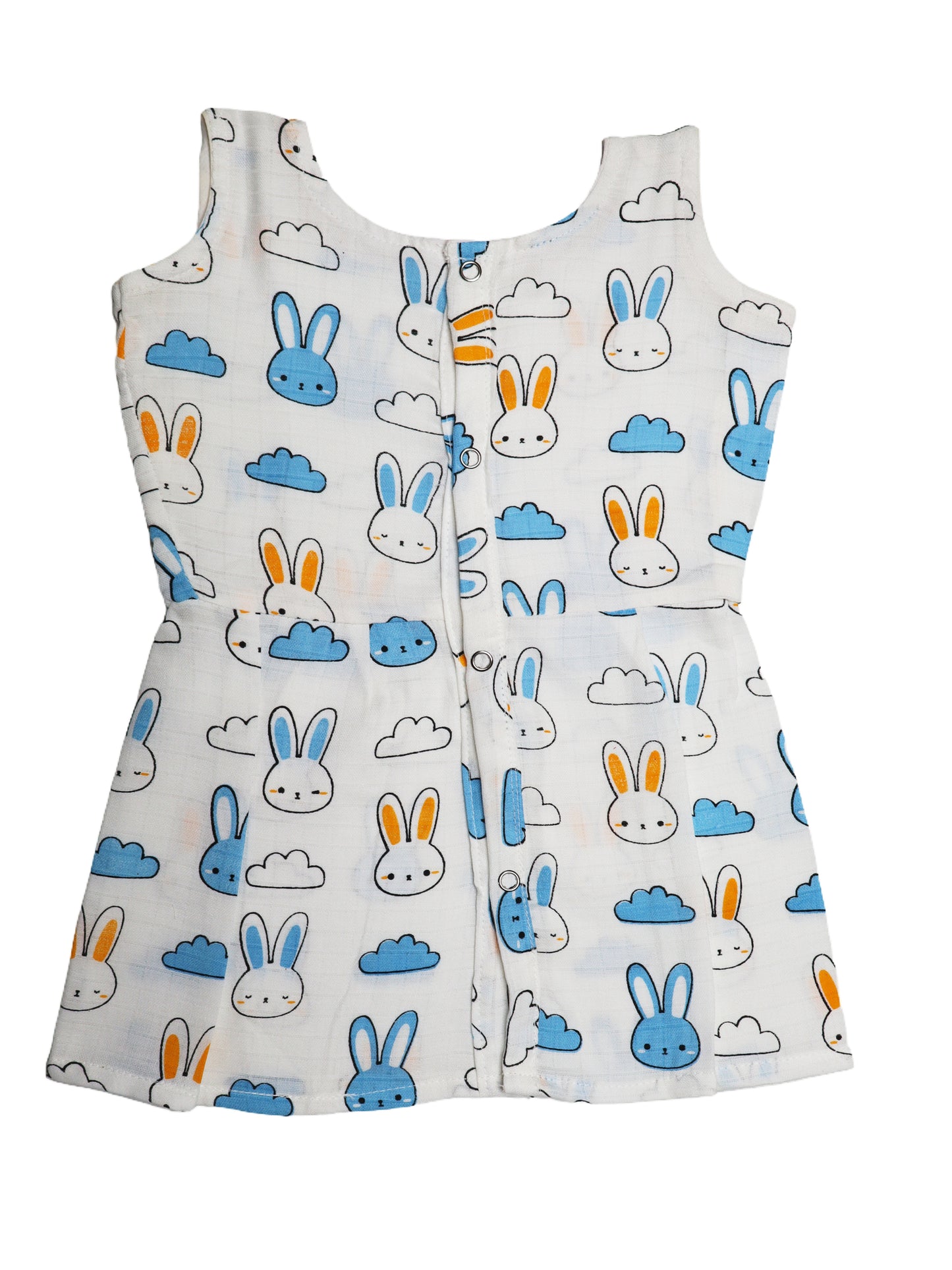 Muslin Rabbit Print Frock