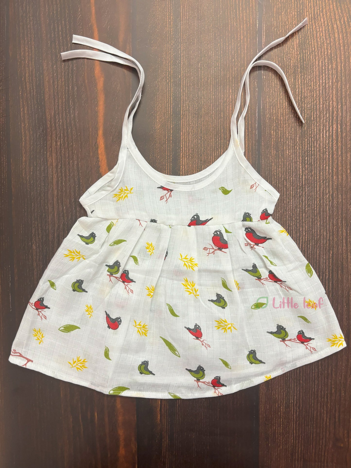 Baby Cotton Muslin Knot Frocks - Bird