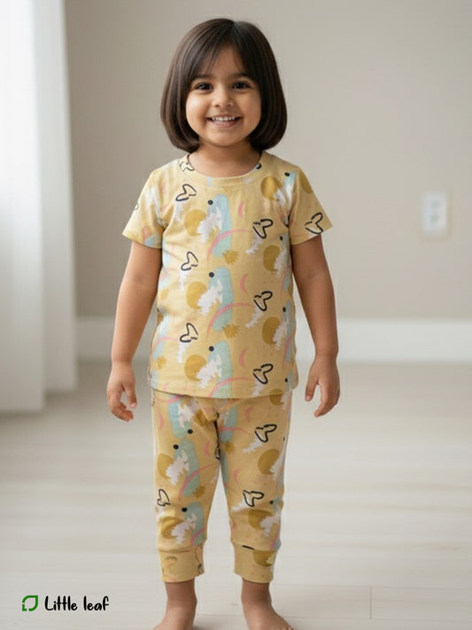 Sandal  Snow ball Fabric Night Suit