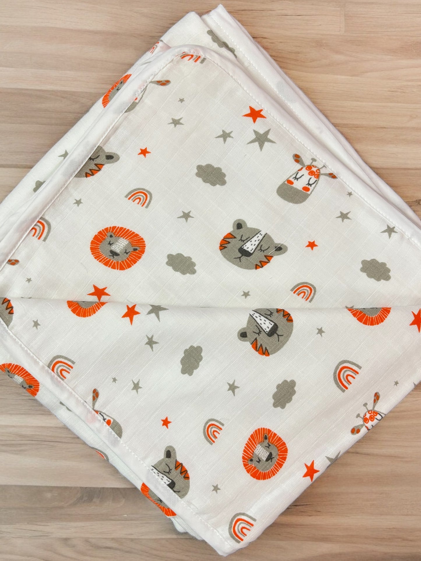 Muslin Blanket Lion Print