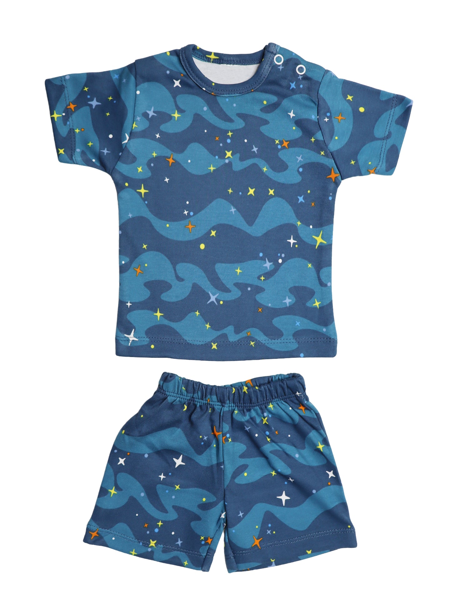 Blue Star Half Sleeve Tshirt set