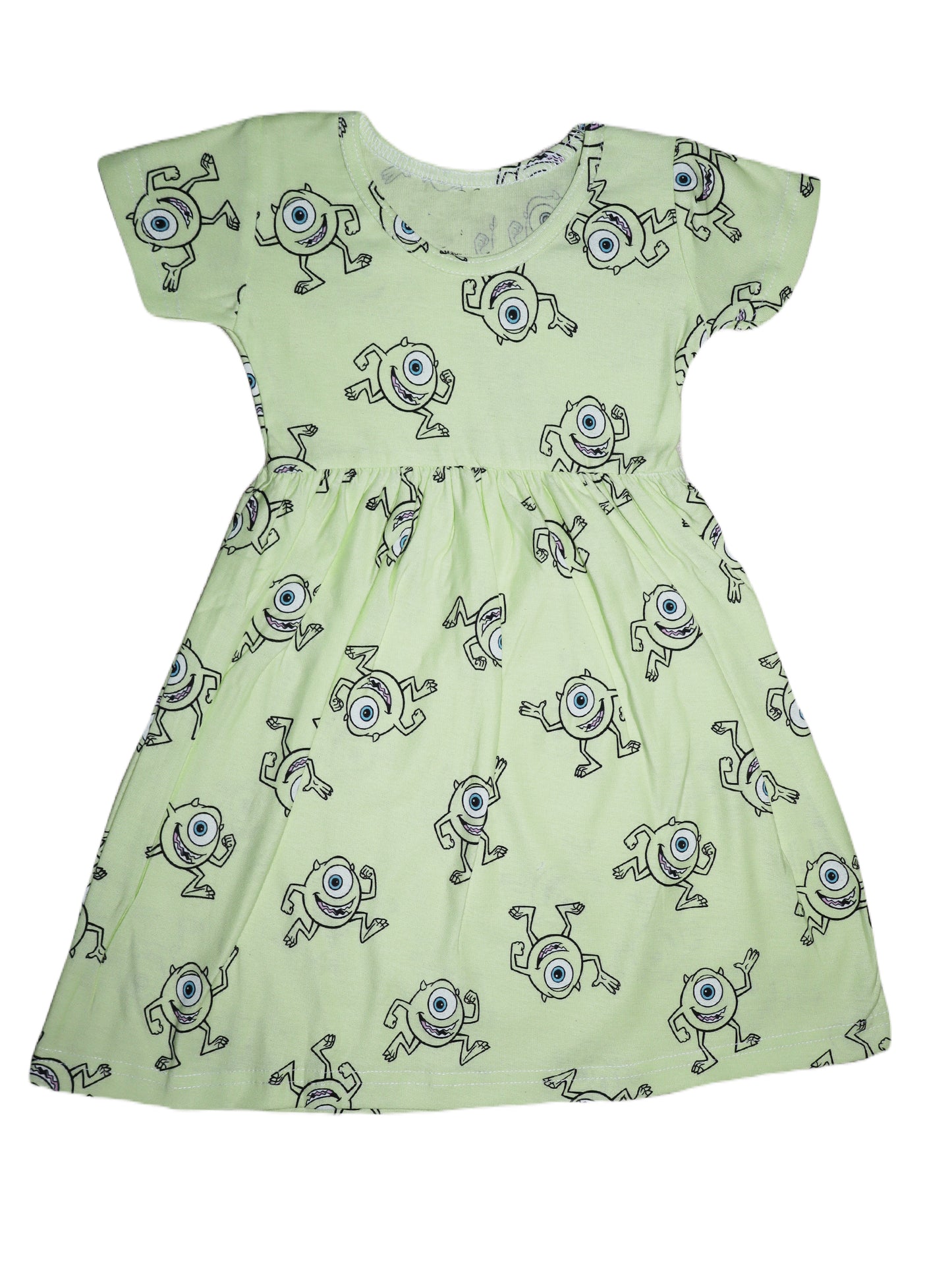 Lime Green Smiley Frock