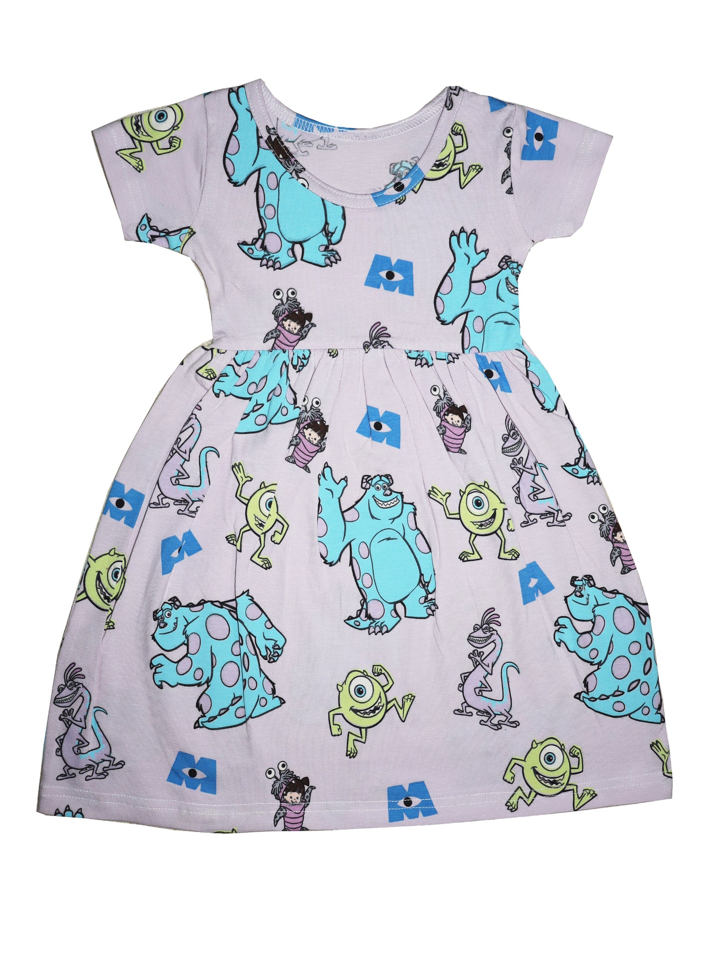 Light Blue Gray Smiley M  Frock