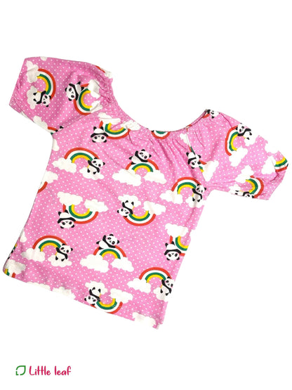 Girls Moon Top - Pink Rainbow