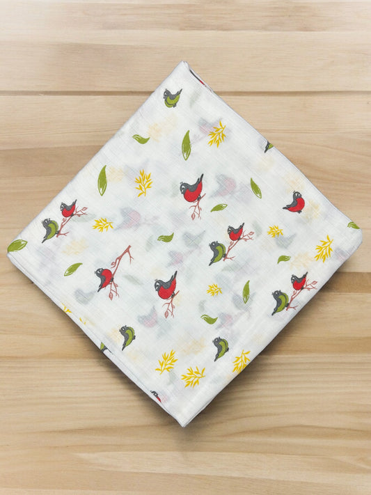 Muslin Swaddle Bird on branch