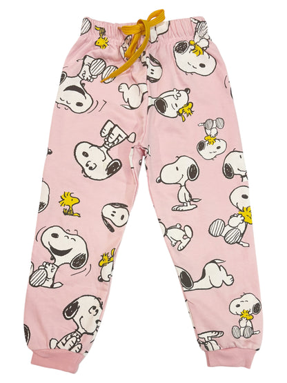 Cotton Jogger Set Pink Dog