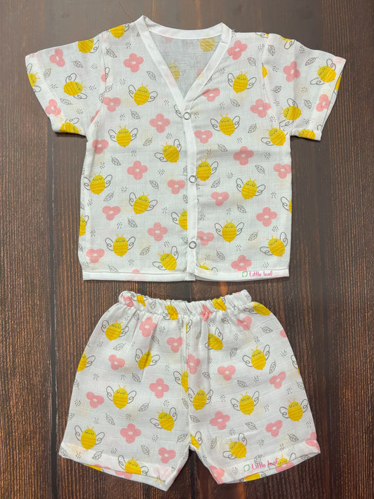 HS Muslin Jabla Shorts Set Yellow Honey