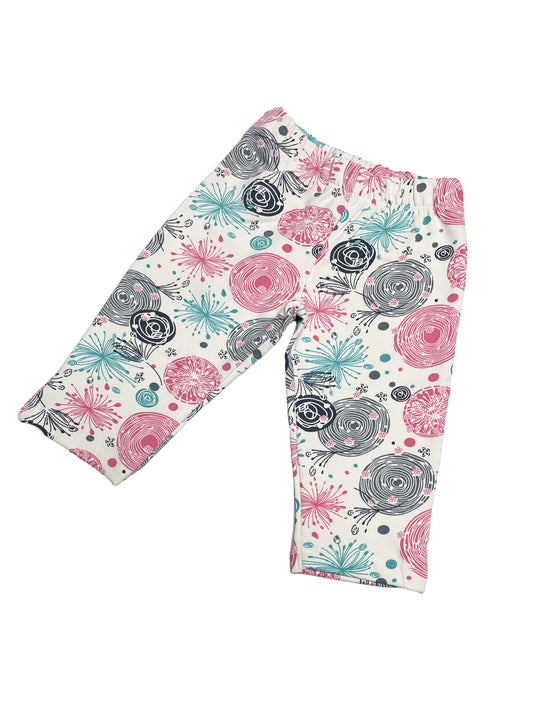 White Pink Spiral Soft fabric Pants