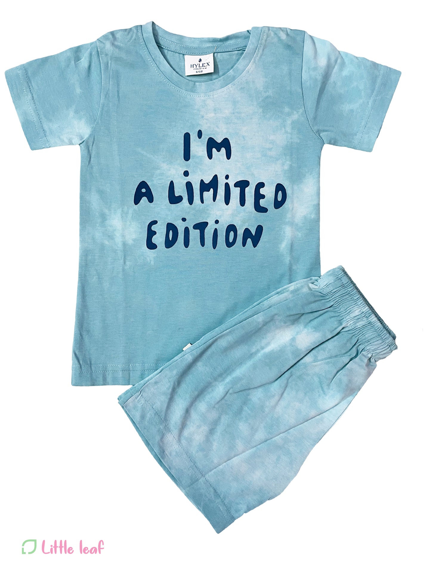 Unisex Tie Dye Cotton Bermuda Sets - Blue Limited Edition