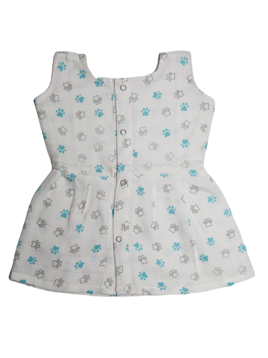 Muslin Paw Print Frock