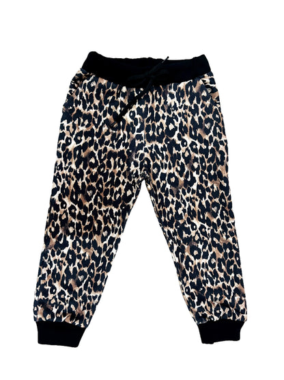 Black Leopard Kids Jogger Set