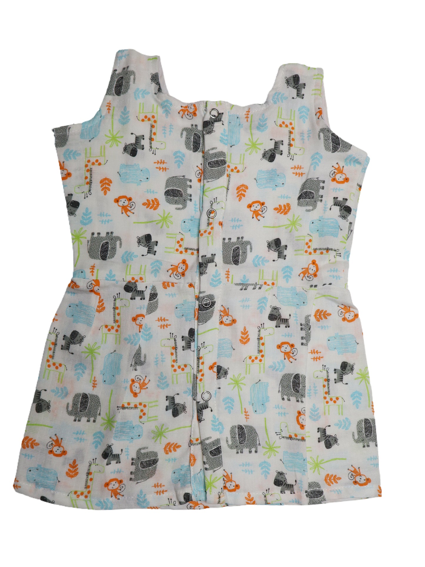 Muslin Elephant Print Frock