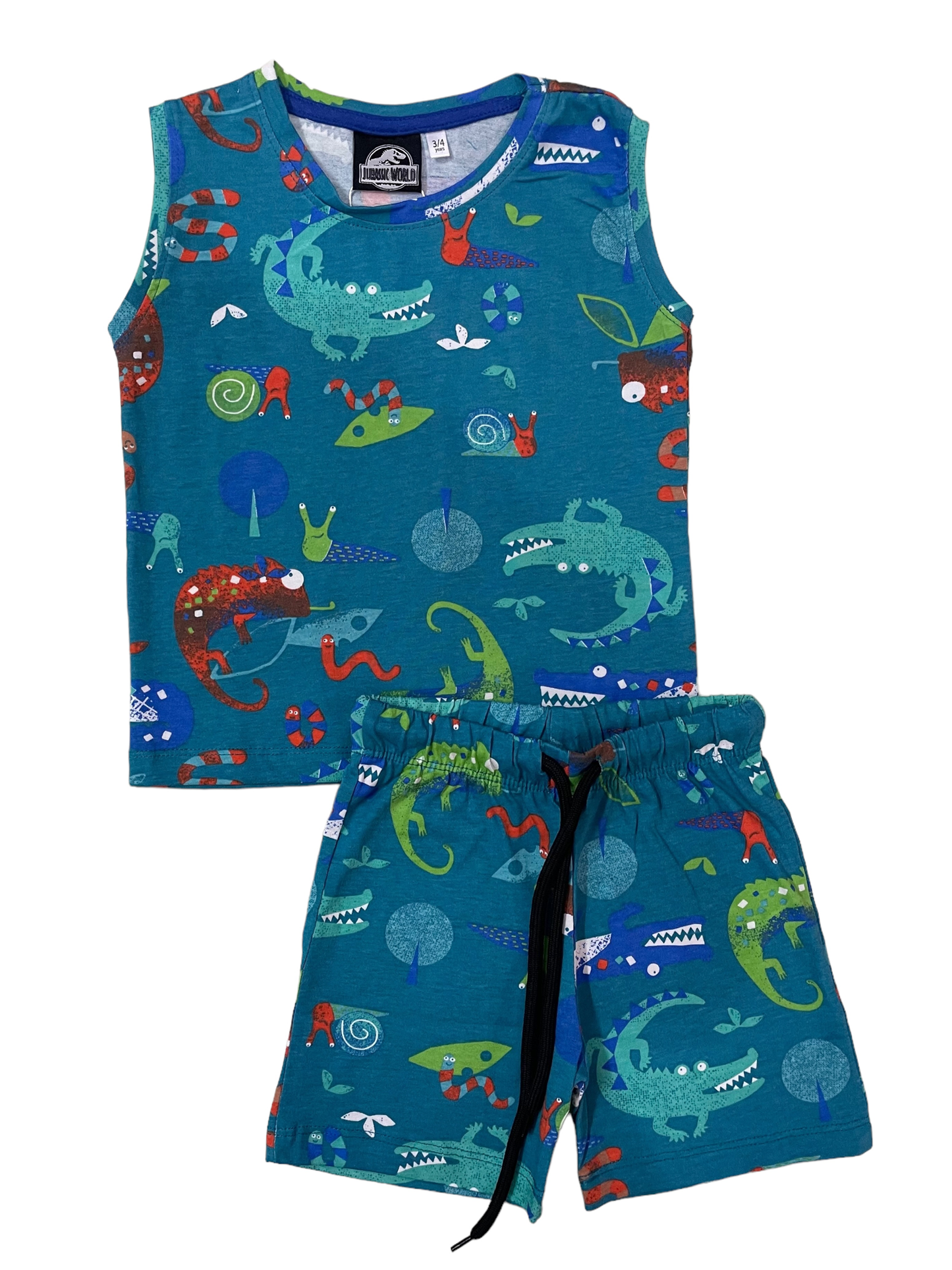 Sleeveless Shorts Set - Sea Green Crocs